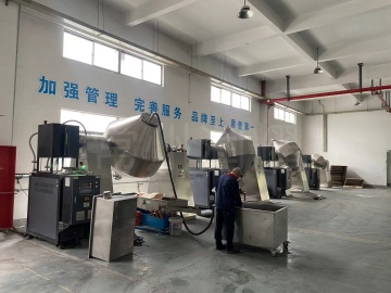 多臺雙錐回轉干燥機-化纖行業(yè)客戶使用現(xiàn)場